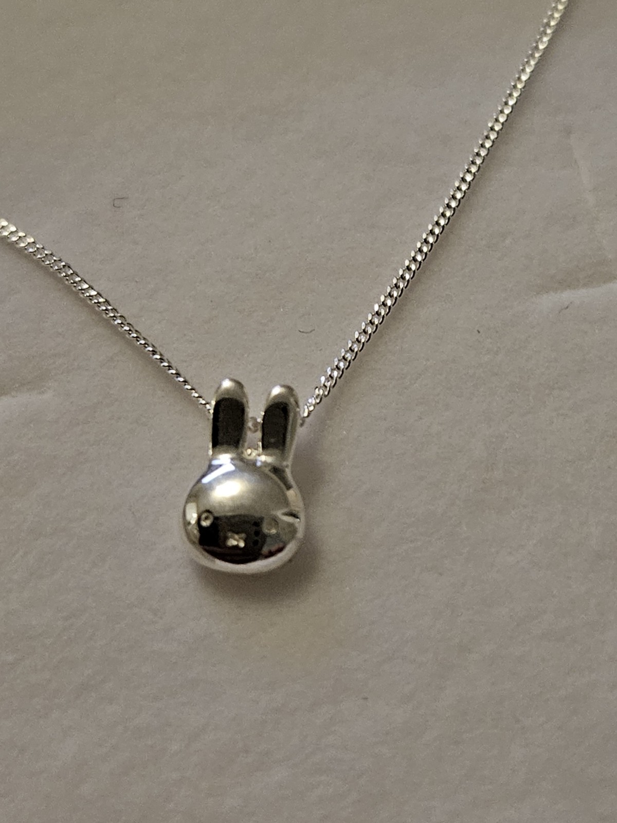 Official Miffy Medium Head Necklace Sterling Silver Handmade in the UK
