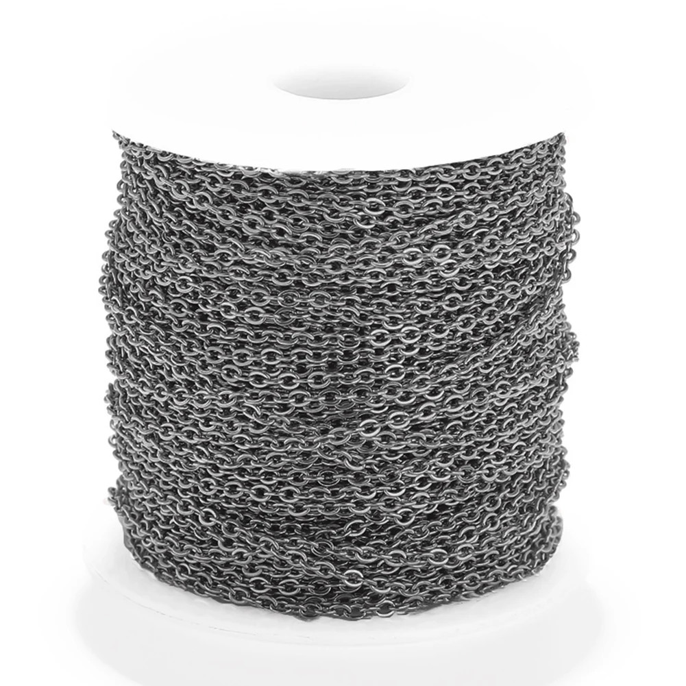 Stainless Steel Necklace Link Chain 1.5mm 2mm 5Meter DIY Supplies Jewelry
