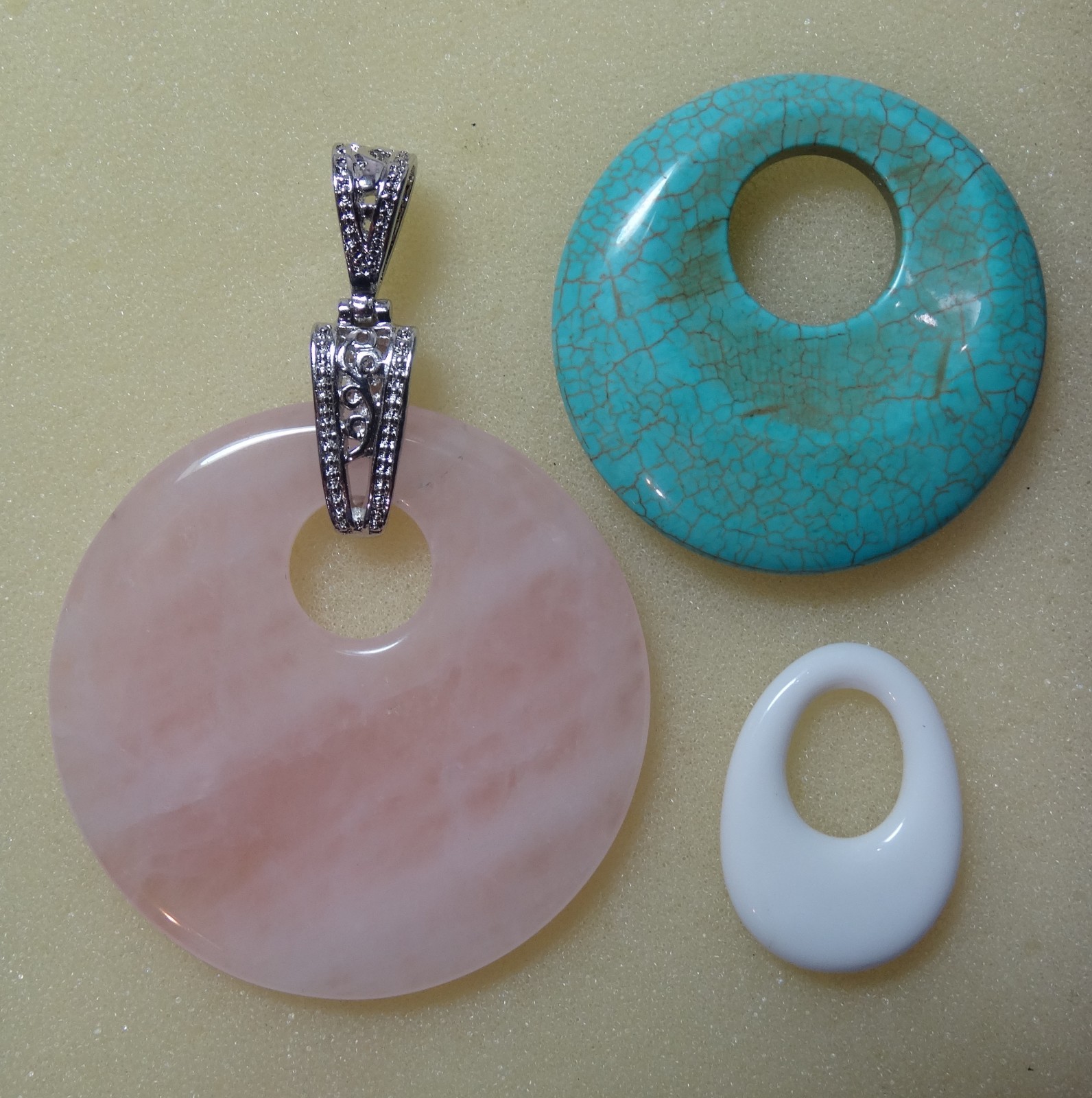 INTERCHANGEABLE SLIDE Locking Donut Bail Fits Crystal Halios Silver Plated