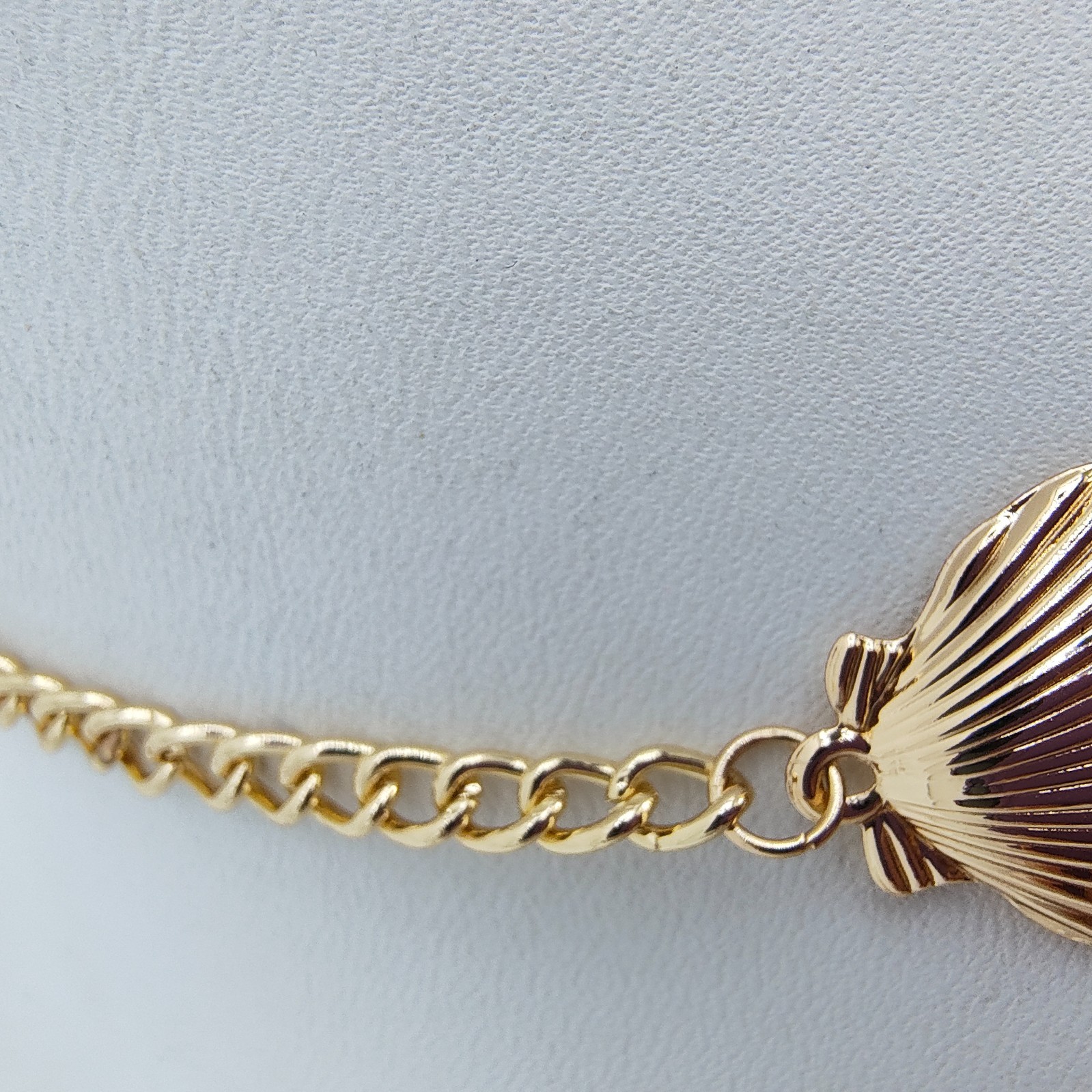 Ocean Theme Statement Y-Necklace Gold Tone Lariat Starfish Shell Mermaidcore