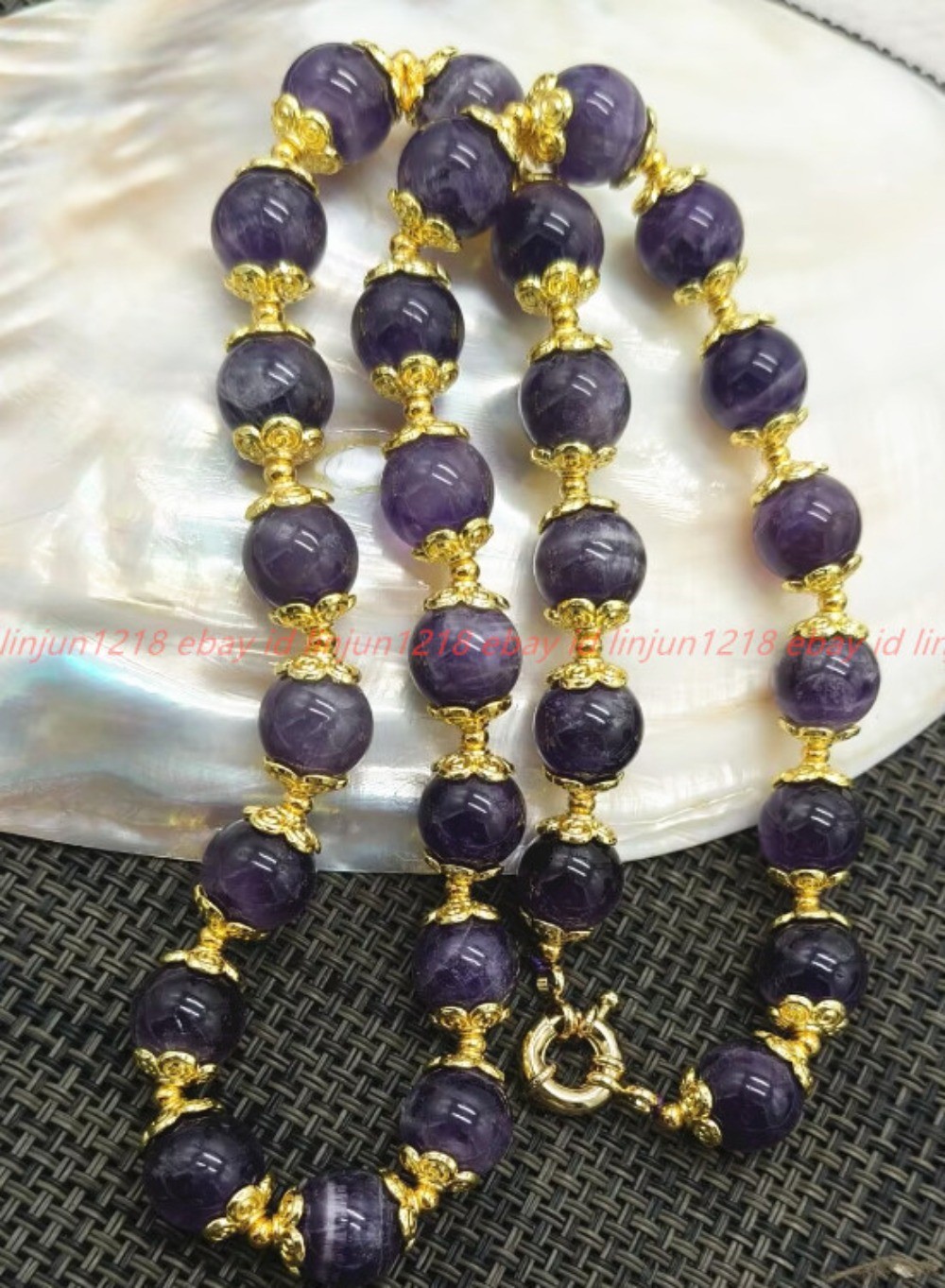 Elegant Pretty Natural 8/10/12mm Amethyst Gemstone Round Beads Necklace 16-36in