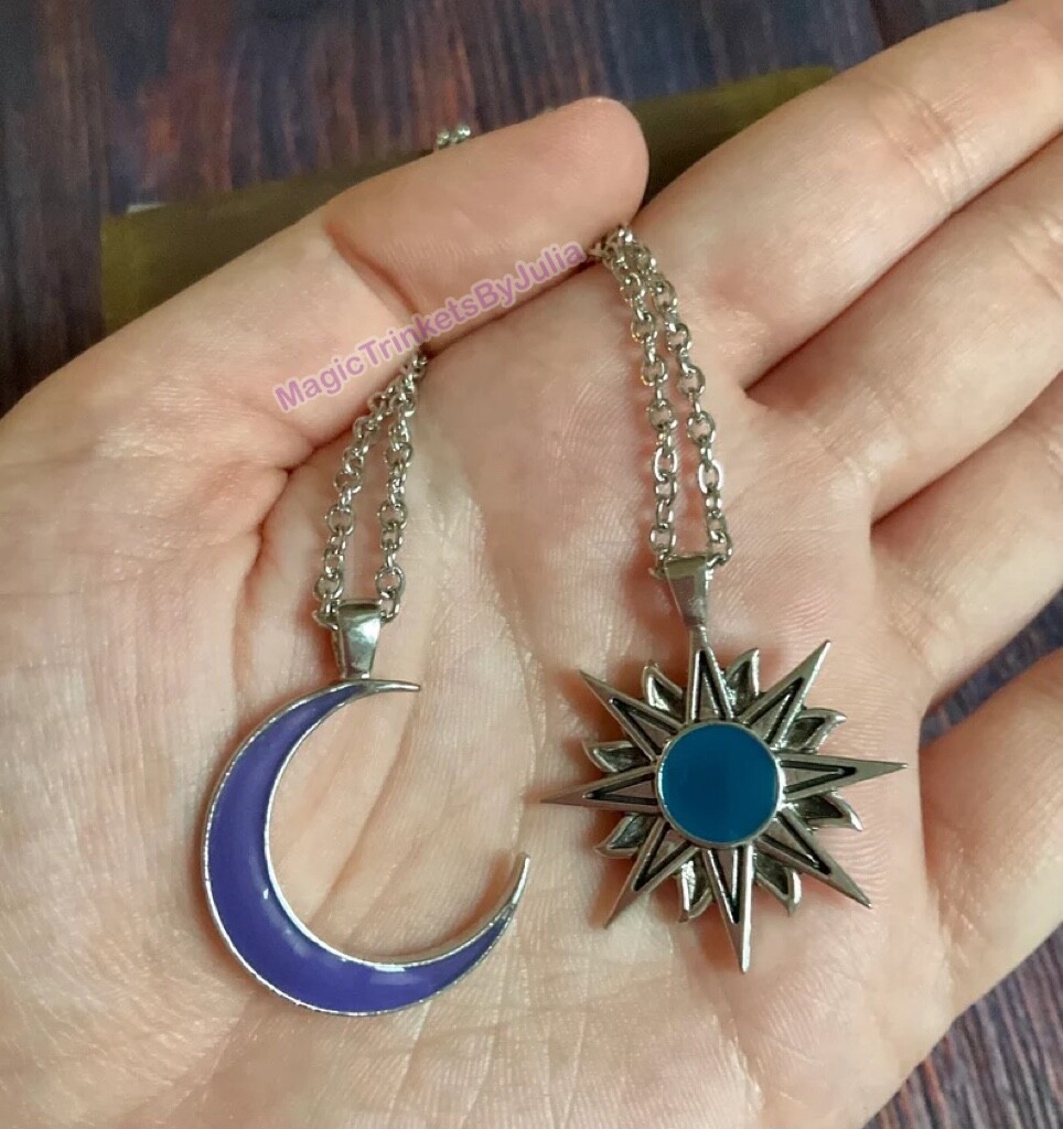 Twitches Necklaces Moon Sun Pendant Matching Friendship Necklaces