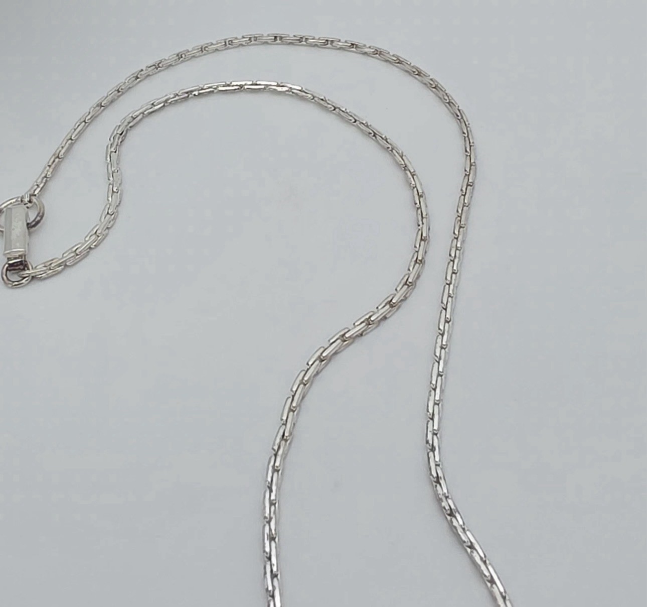Swarovski Crystal Signed Pave Heart Silver Tone Clear Necklace 16 Inch