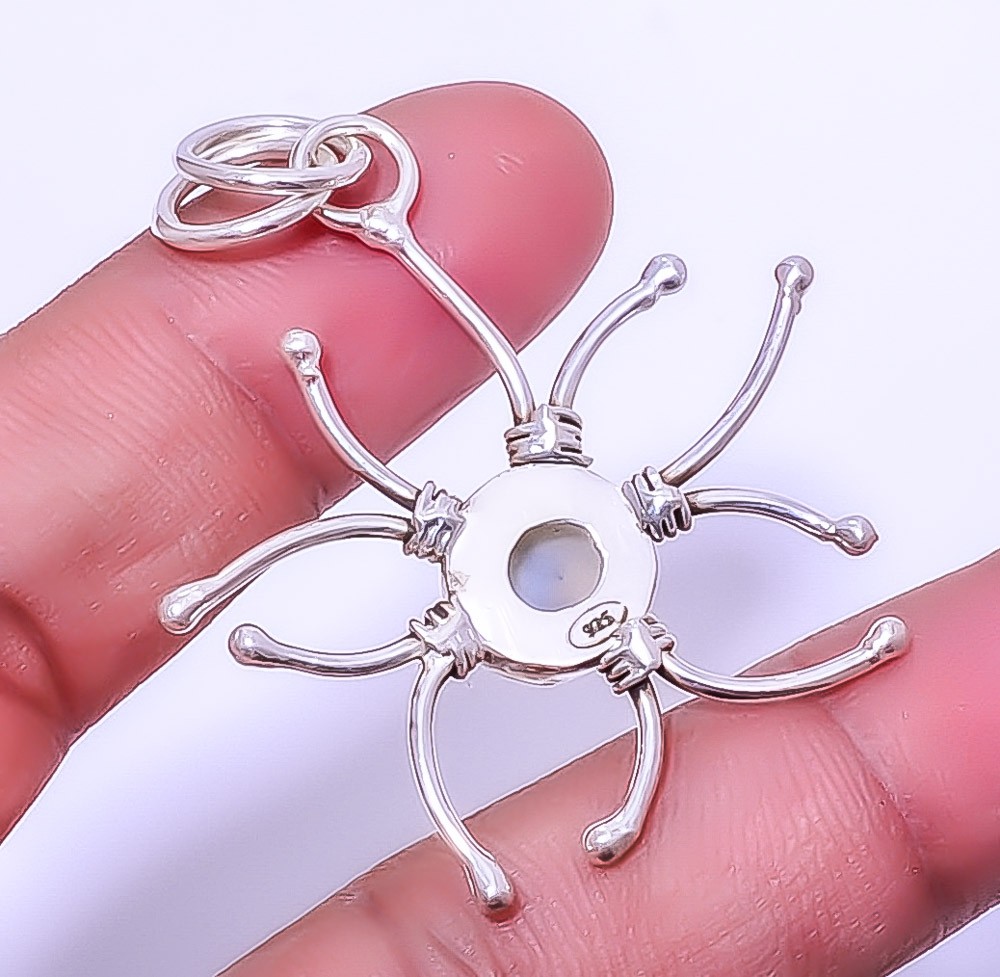 Dendritic Opal – Brazil 925 Sterling Silver Jewelry Pendant 1.95″ P0-12