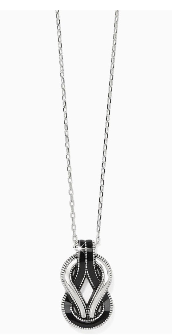 Brighton Interlok HARMONY Necklace Black Style JM7635 List $82 NWT