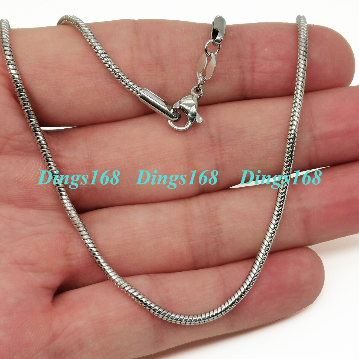 Genuine 925 Sterling Silver Italian Snake Chain Necklace 16″/18/20/22/24-38 inch