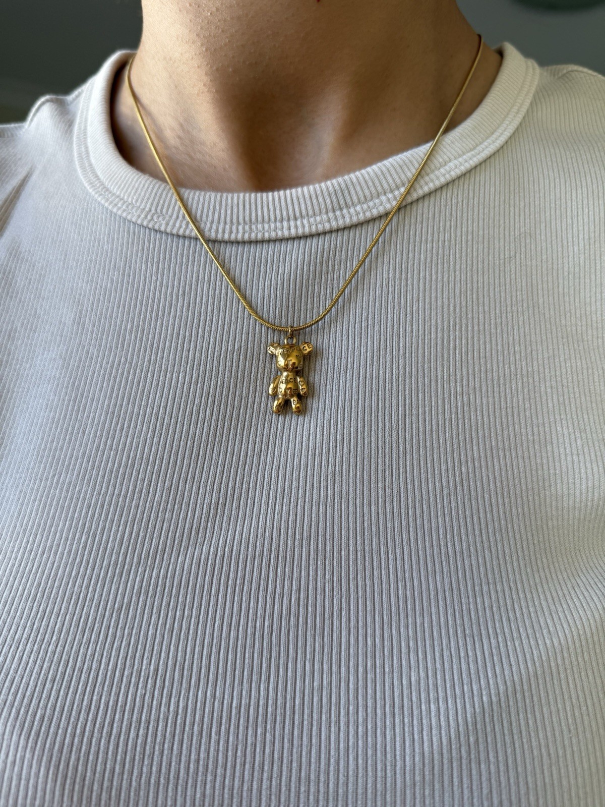 ✨ Teddy Bear Gold Pendant Necklace 18K Gold Filled Stainless Steel Waterproof