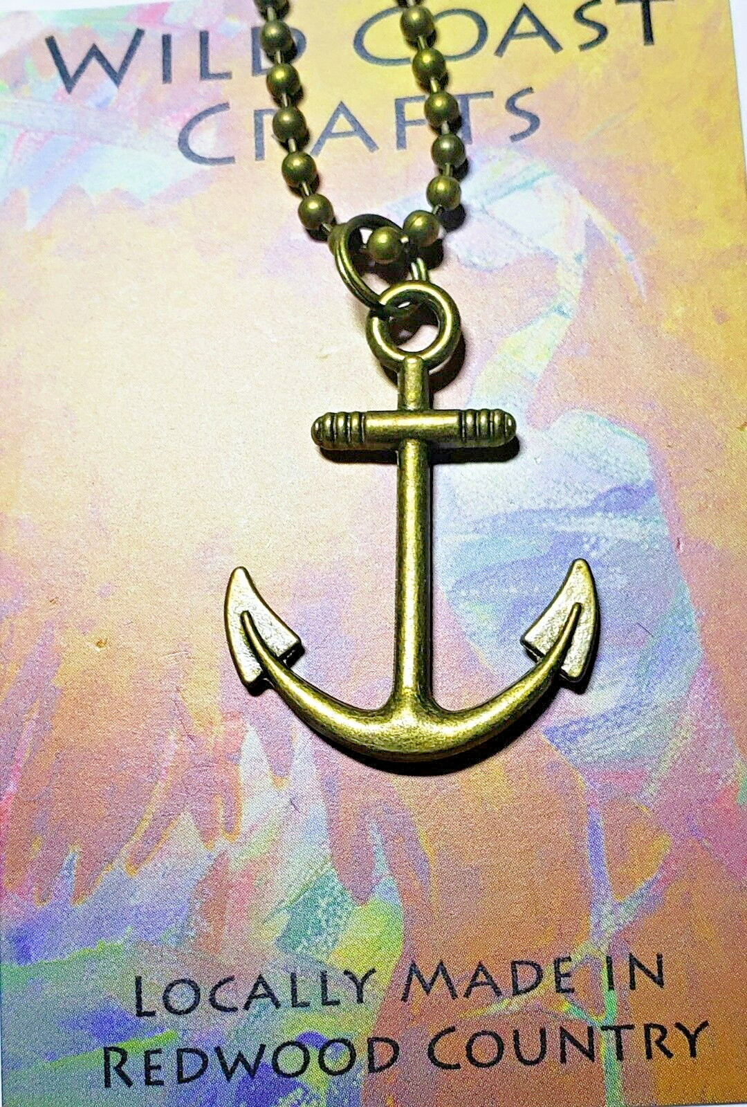 Bronze 1 1/2 ” Anchor Pendent Necklace with 20″ Ball Chain
