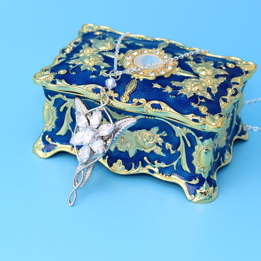 Lord of The Rings Evenstar Pendant of Arwen Necklace 925 Silver With Gift Box