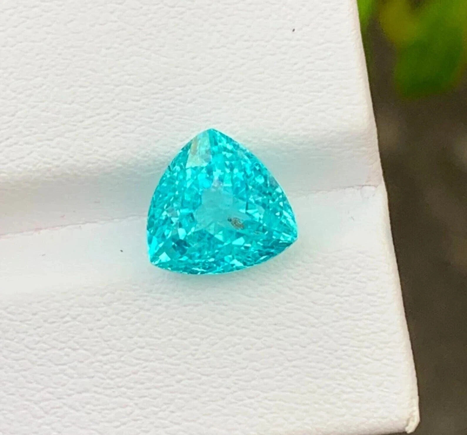 7.25 Ct Certified Natural Blue Paraiba Tourmaline Loose Trillion Cut Gemstone
