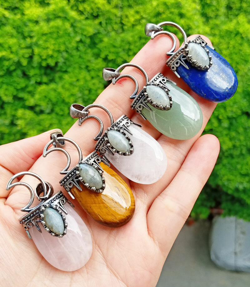 10pcs Lapis Labradorite Vary Stone Pendants Reiki Healing Amulet wholesale