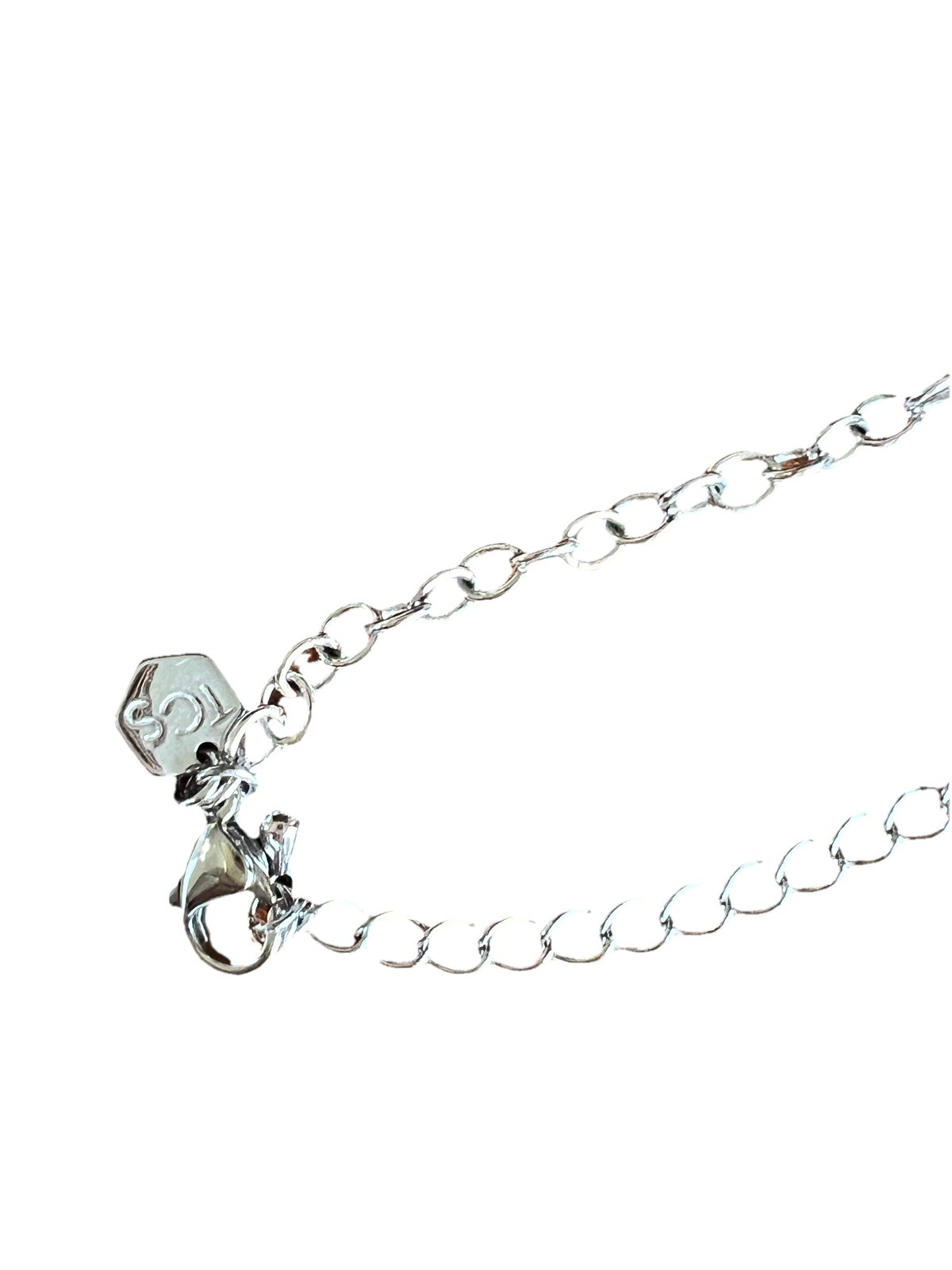 New Touchstone Crystal by Swarovski White colorless Necklace 15-18”