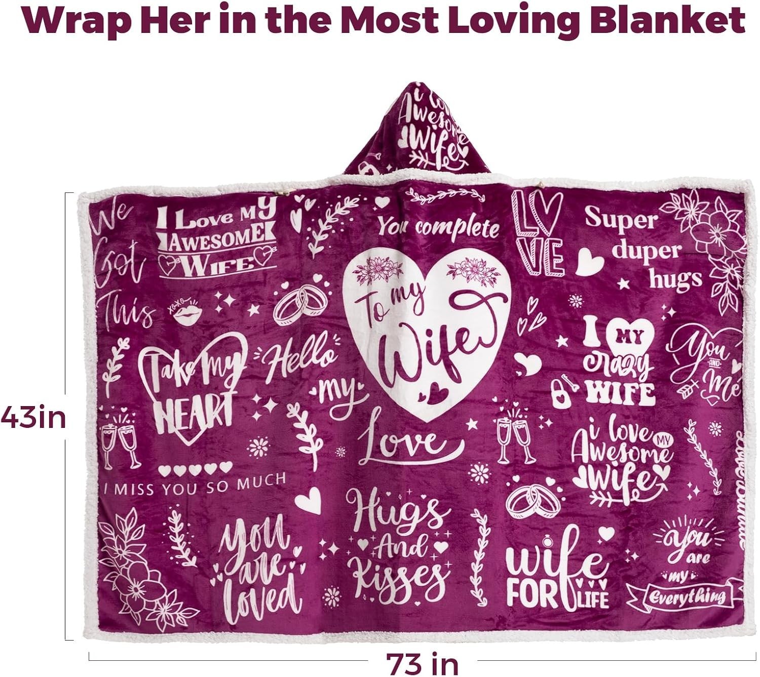 To My Wonderful Wife Valentine Gifts For Her Birthday Anniversary Present Love