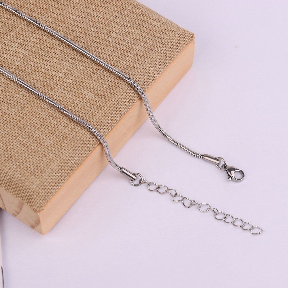 Stainless Steel Silver Gold Round Snake Chain Necklace Anti Tarnish w 2″Extender