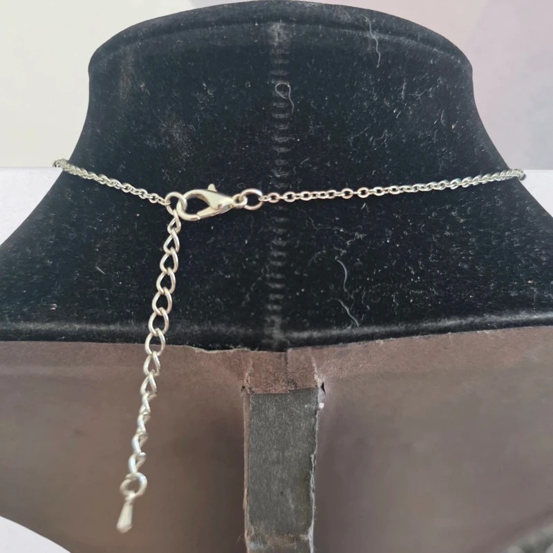 Delicate Crystal Open Heart Necklace – Silver Tone – 40–45cm Adjustable