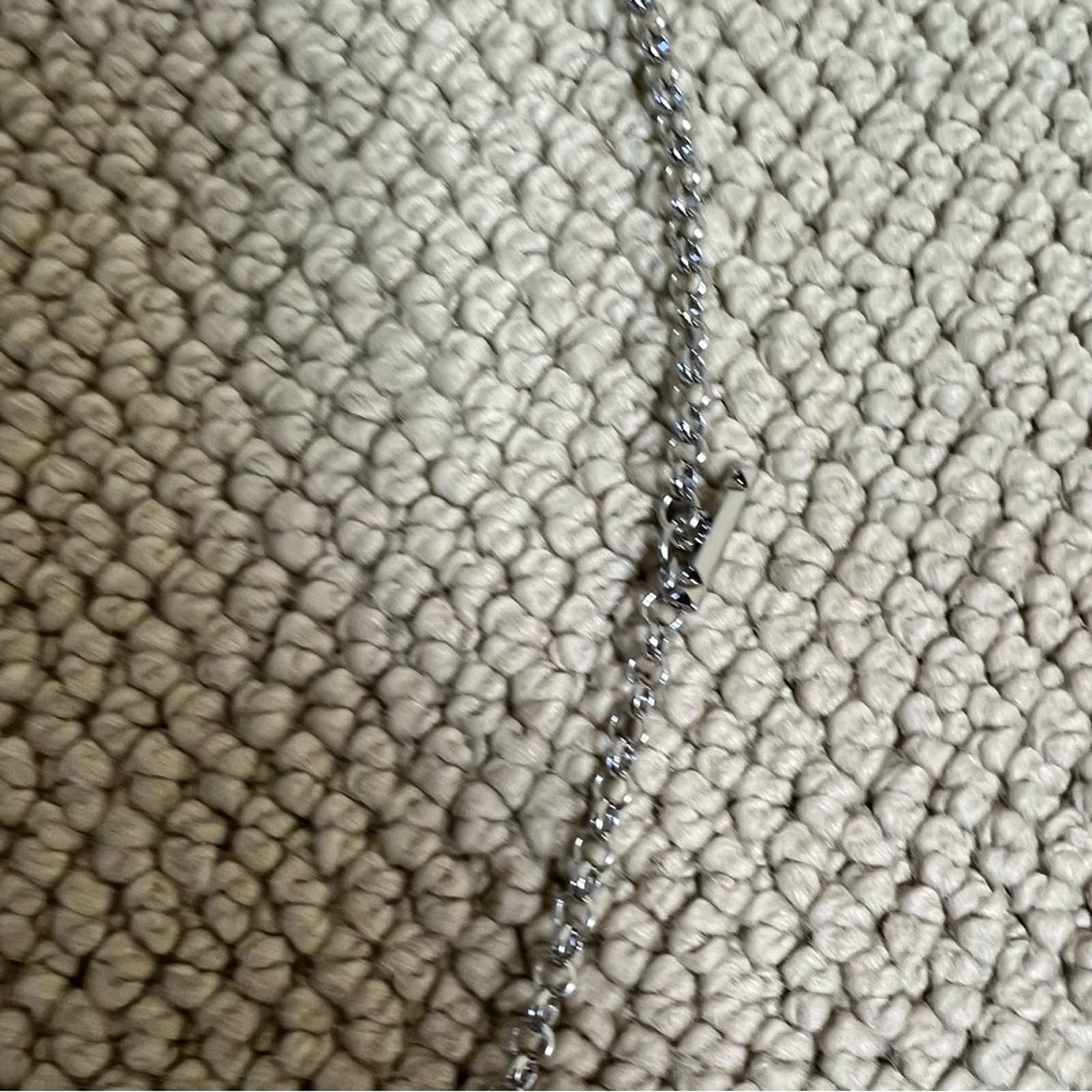 NWT BCBG Tassel Glam Necklace, Silver, One Size