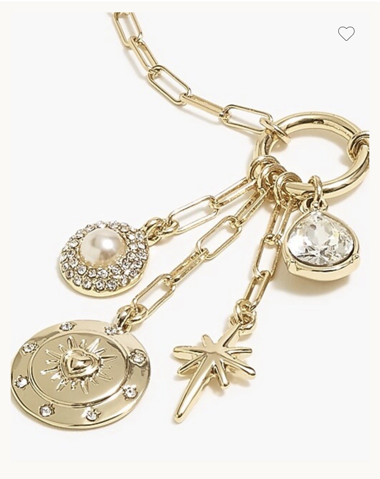 J.Crew Hoop Charm Necklace Brand New with Tags