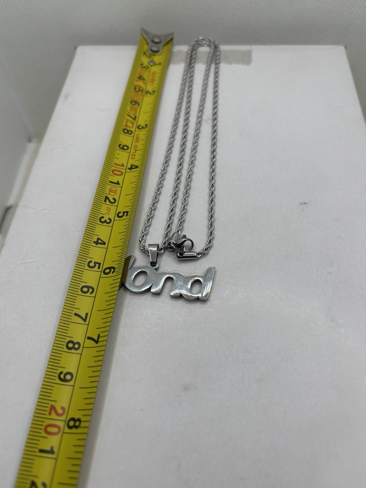 60 Cm Stainless Steel Blond Pendant Necklace Rope Minimal Streetwear Jewelry