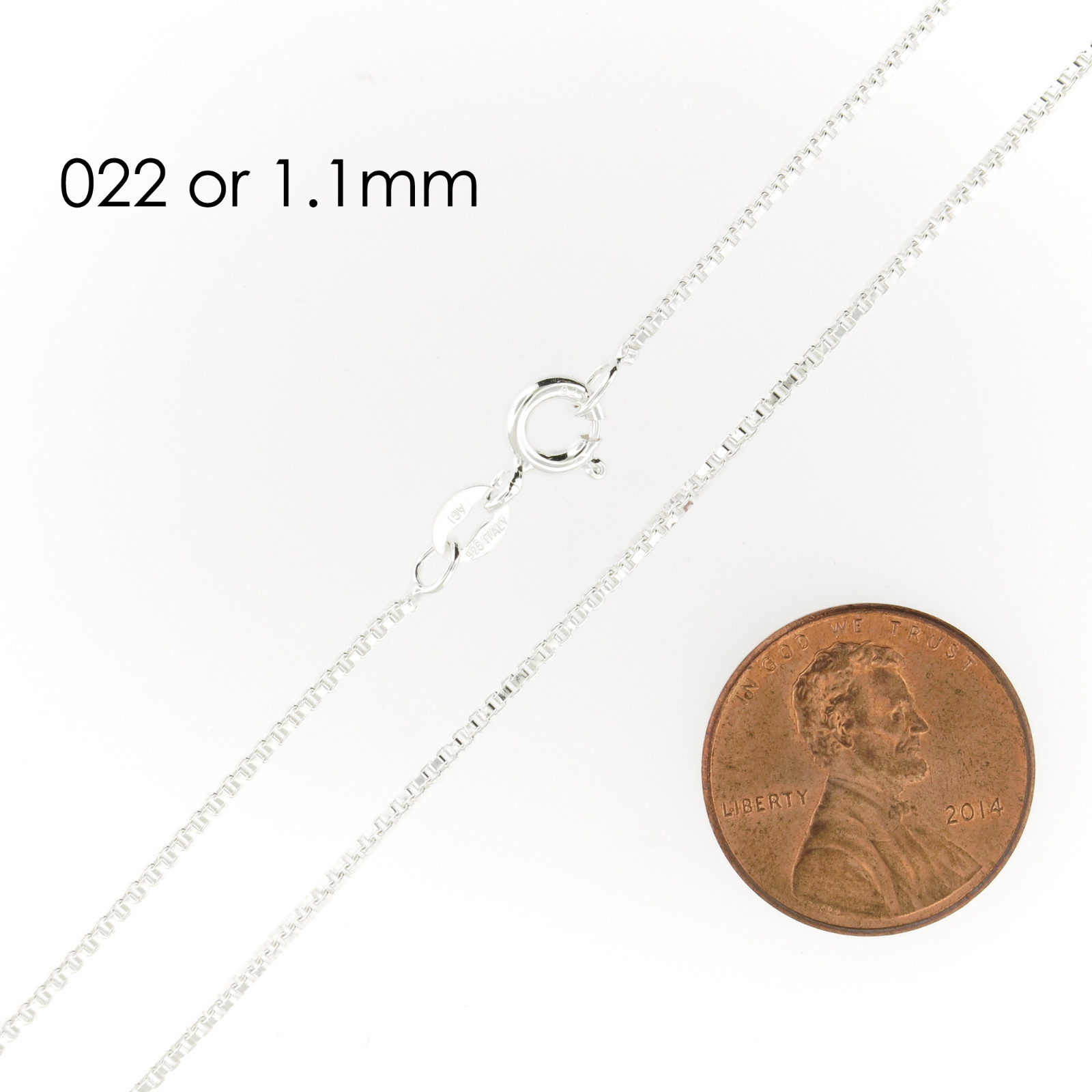 Sterling Silver BOX Chain Necklace All Sizes Stamped .Italy