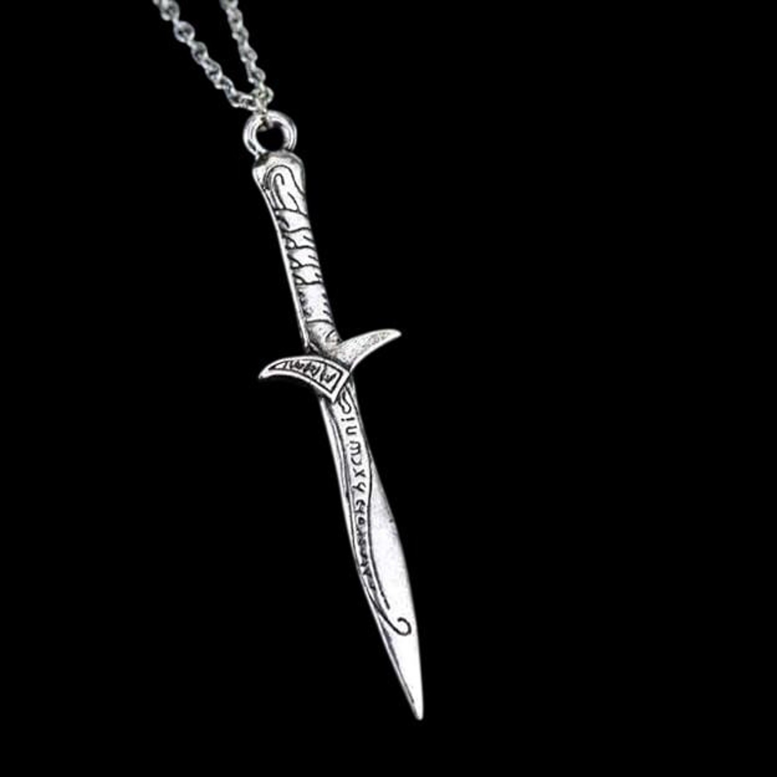 Evenstar Sword Pendant Necklace Lord of the Rings Inspired Fantasy Jewelry