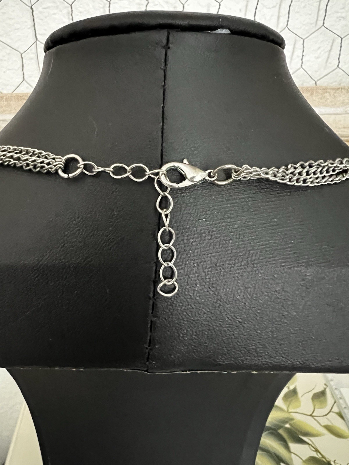 Silver Tone Layered Coin Charm Necklace Boho Multi Strand Statement Jewelry