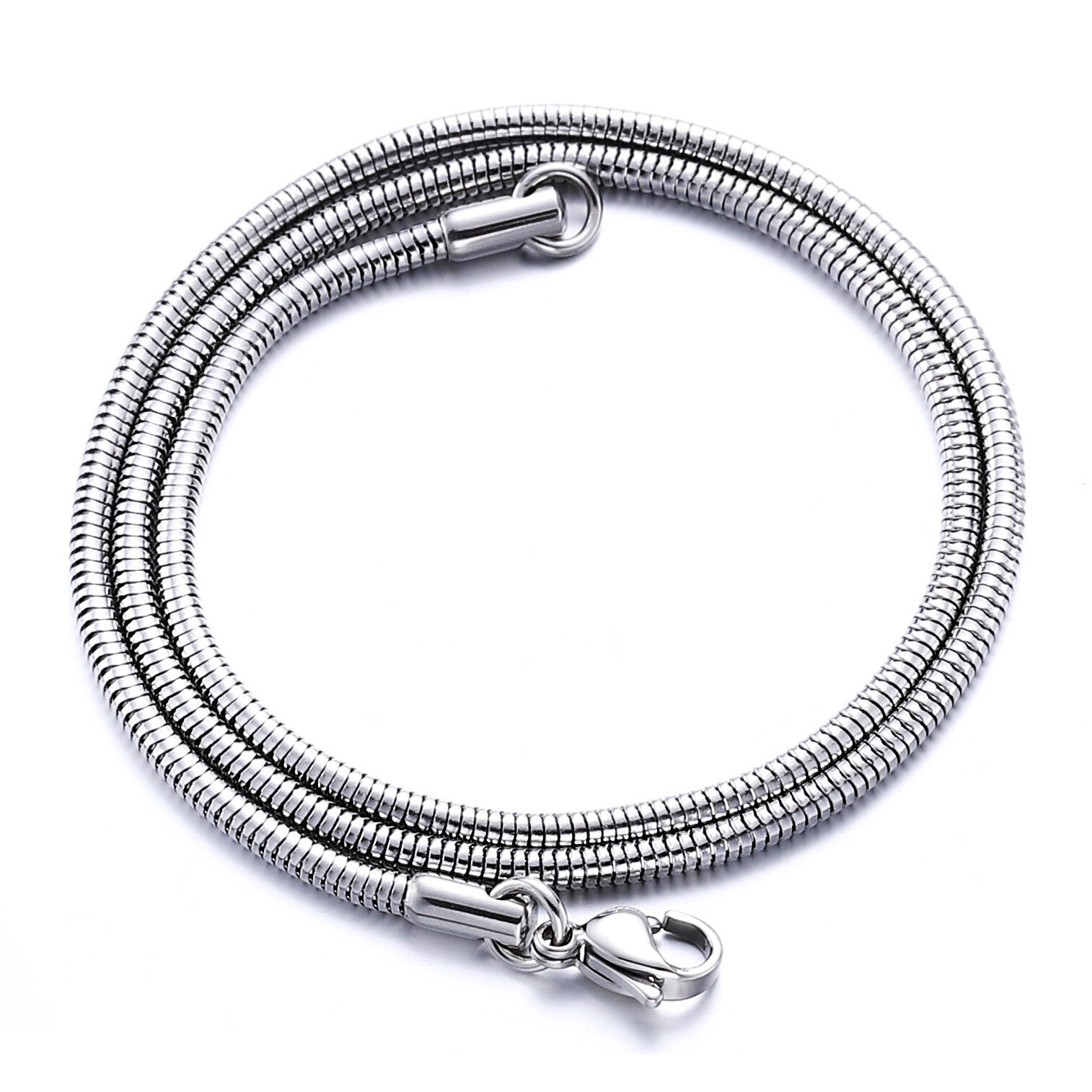 USA Stock 1.6mm Stainless Steel Men Women Round Snake Chain Necklace 24”