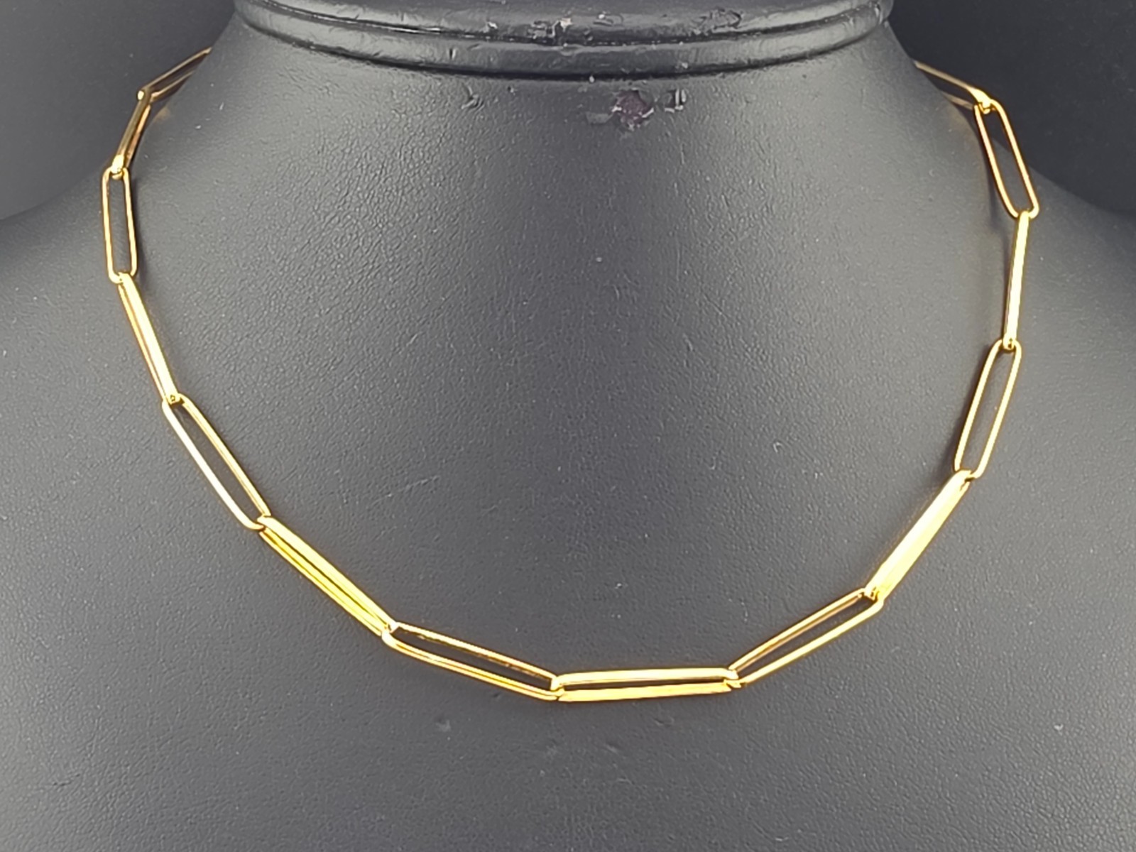 NWT J Crew Gold over Sterling Vermeil Paperclip Chain Necklace 16″