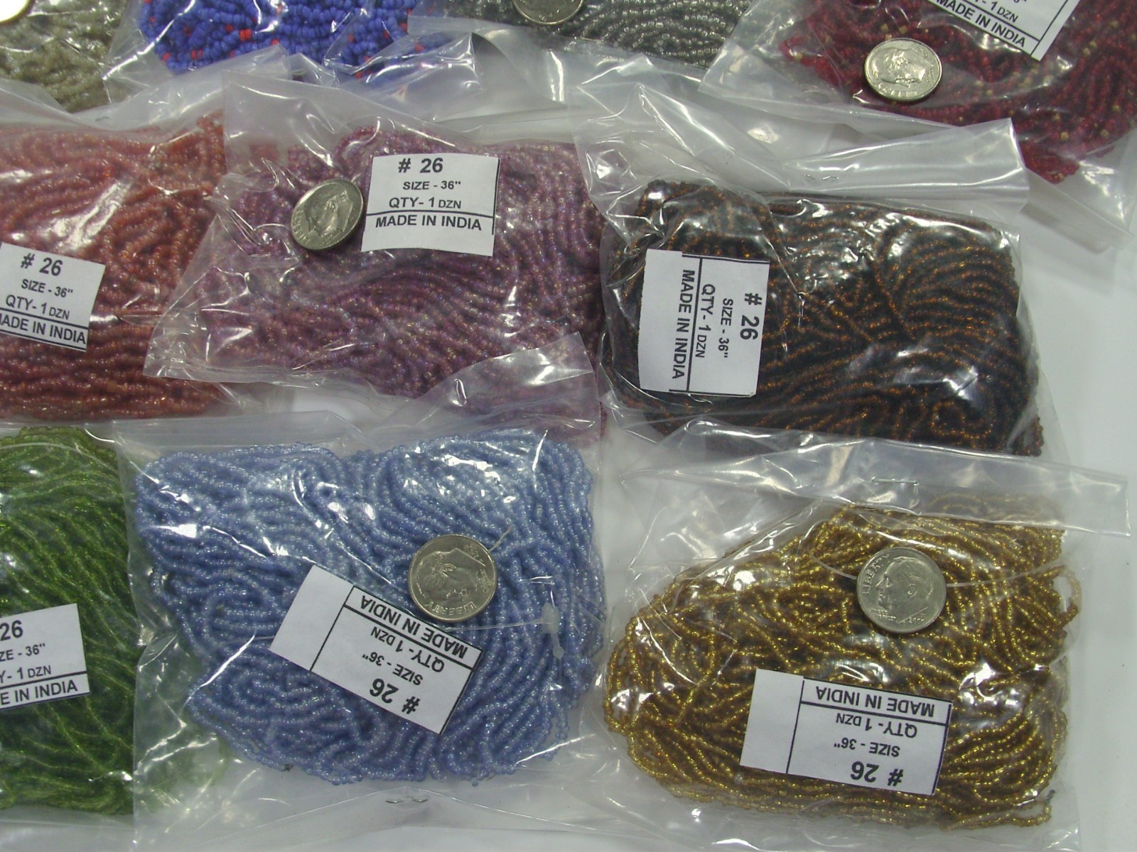 100 Strands 36″ Glass Seed Bead Necklaces Wholesale Bulk Lot Clearance (NP-43E)