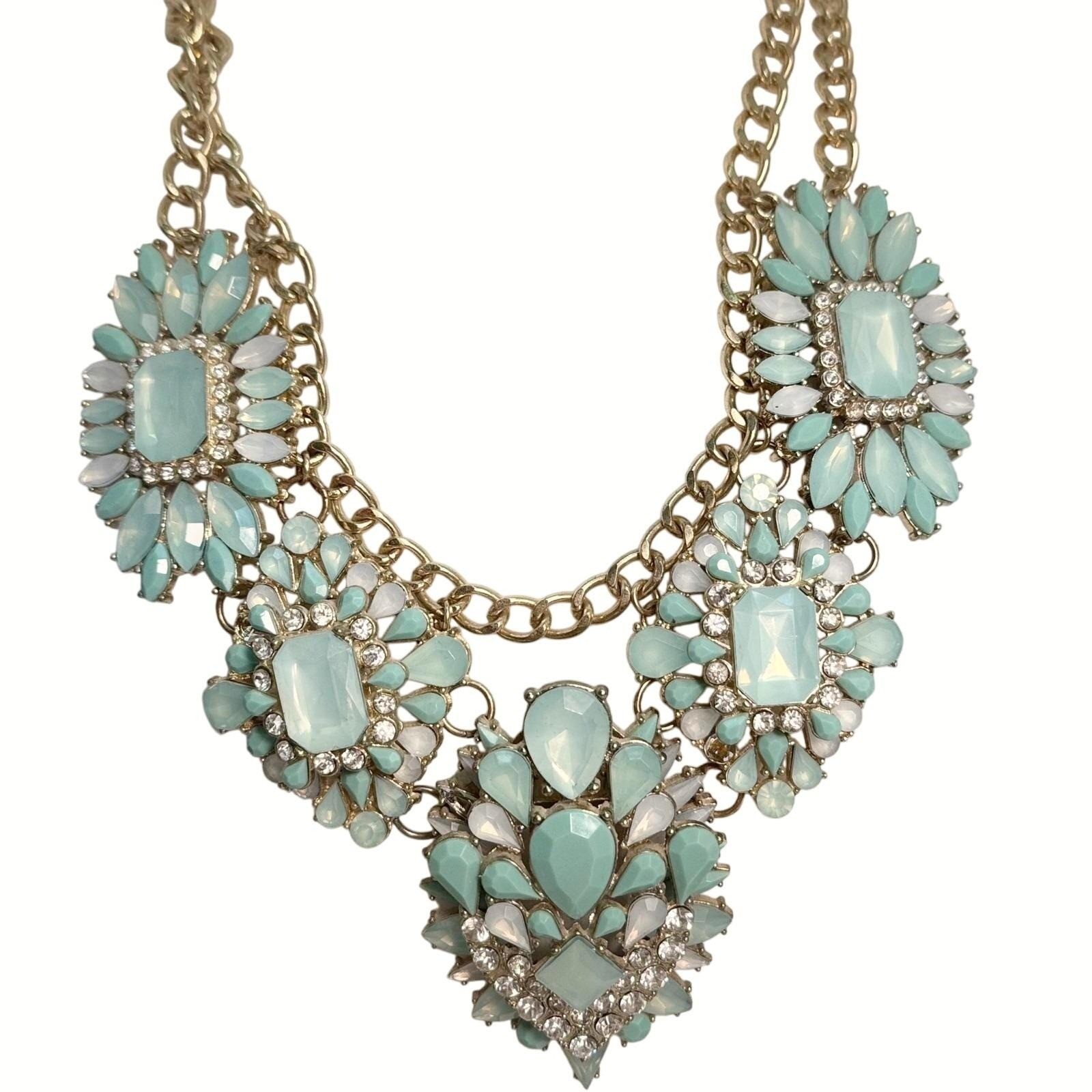Chunky Statement Necklace Brooch Earrings Ring Jewelry Lot Costume