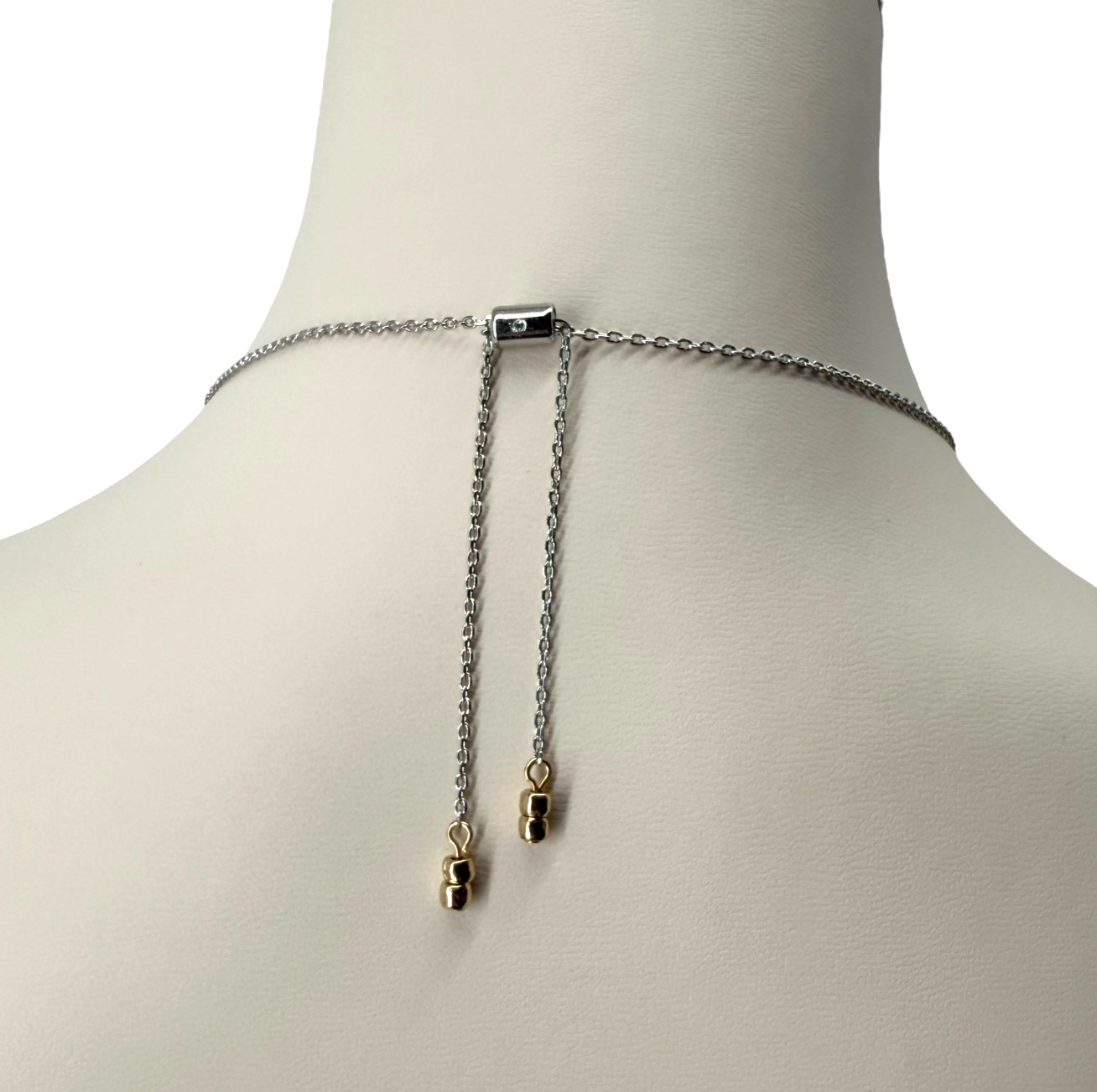 J Jill Shell Pendant Necklace Gold Scallop Beach Coastal Resort Adjustable Slide