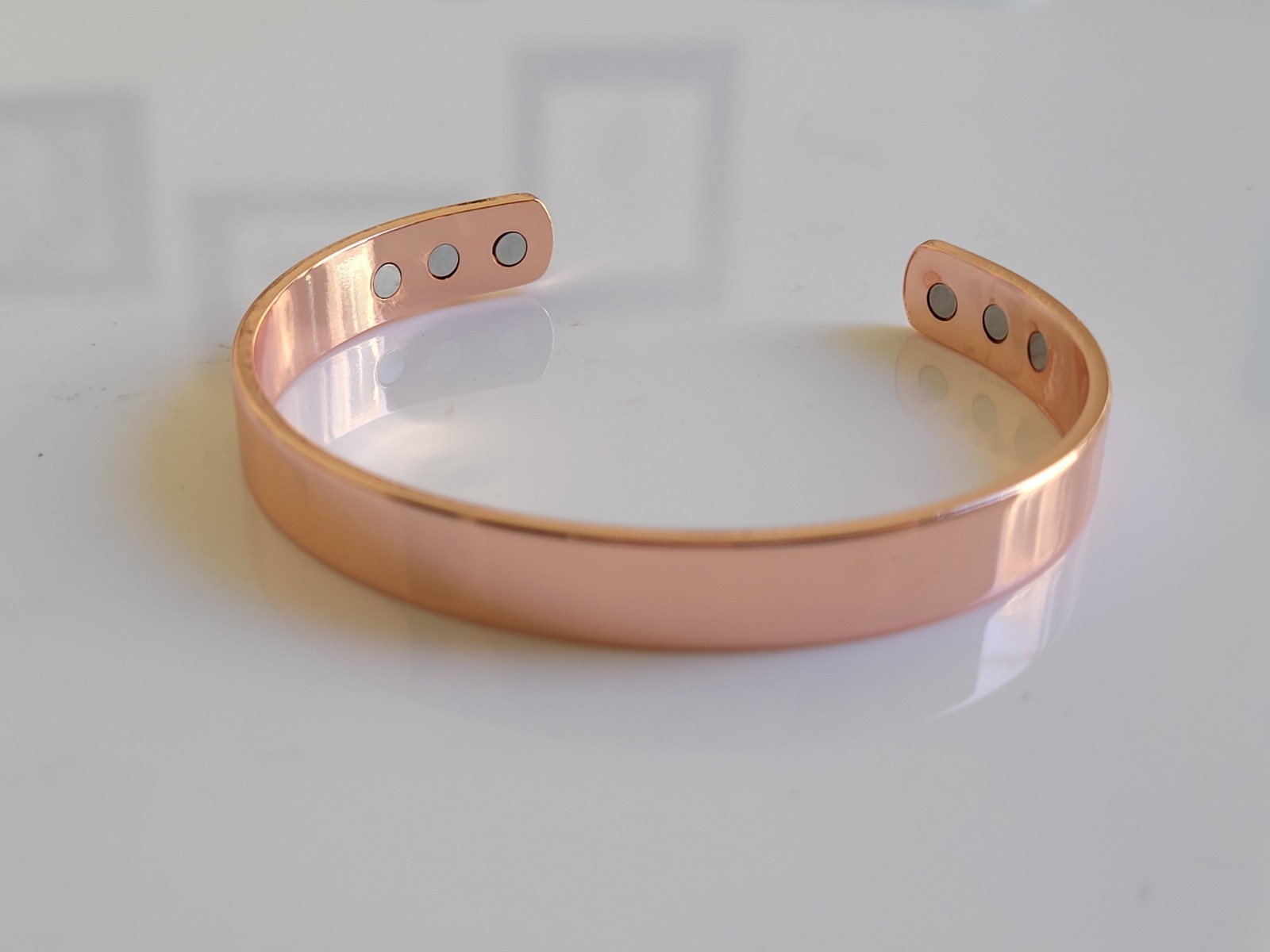 Pure Copper Magnetic Flat Bracelet Arthritis Pain Therapy Men Women Cuff