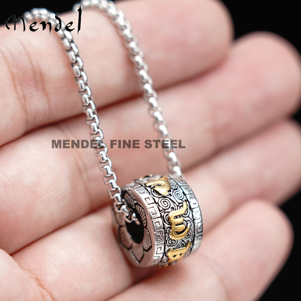 MENDEL Mens Womens Tibetan Buddhist Lucky Protection Amulet Pendant Necklace Men