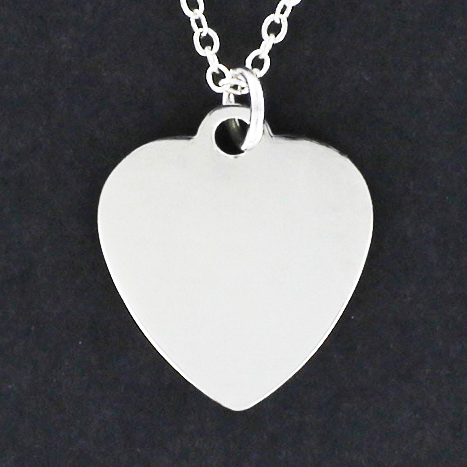 I Love Dancing Heart Necklace Engraved Stainless Steel Adjustable Chain Charm