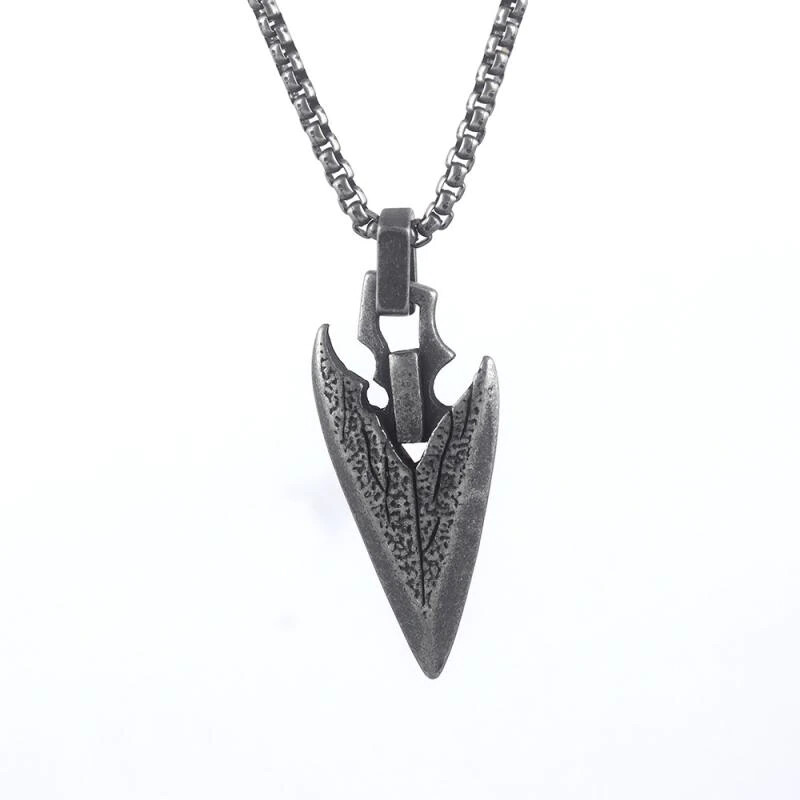 Men’s Fashion Jewelry Silver Celtic Viking Spear Head Pendant Necklace 101