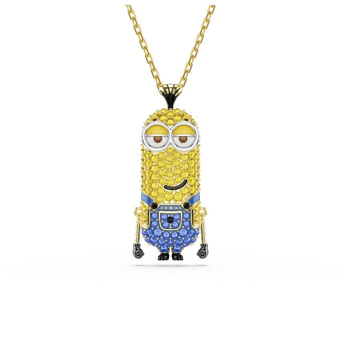 Swarovski Minions Kevin pendant, Pavé, Multicolored, Gold-tone plated 5743384