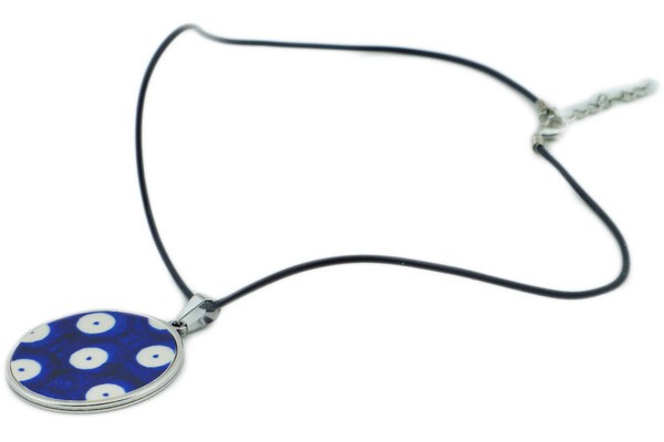Ceramic, Metal, Cord Necklace 11″ Blue Eyes-Artisanimports|10933