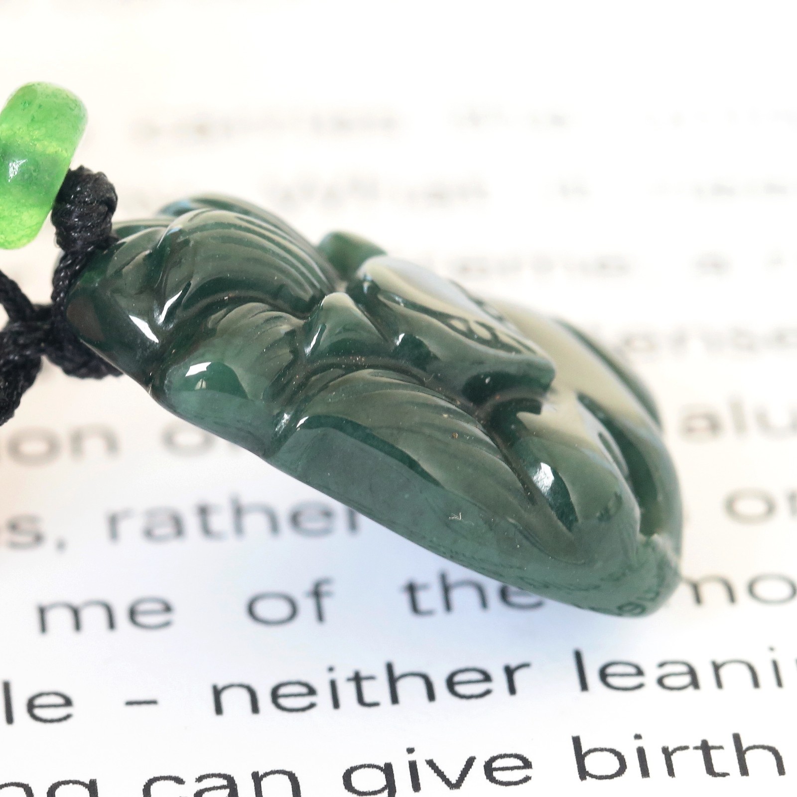 Video Certified Green Burma 100% Natural Jadeite Fox Pendant Type A Jadeite 灵瑞天成