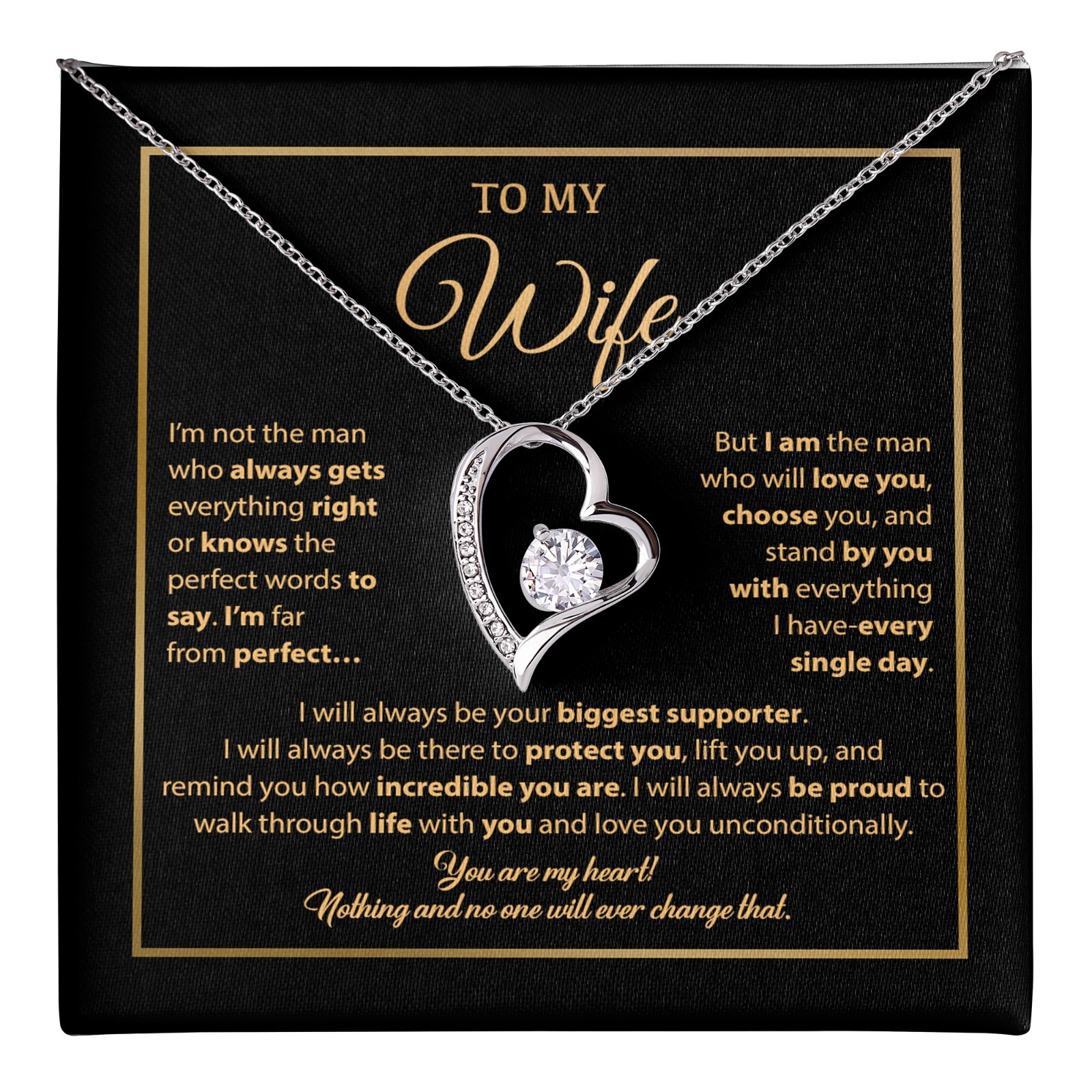 To My Wife Necklace, Gift For Wife, Anniversary Gift For Wife, Necklace For Wife
