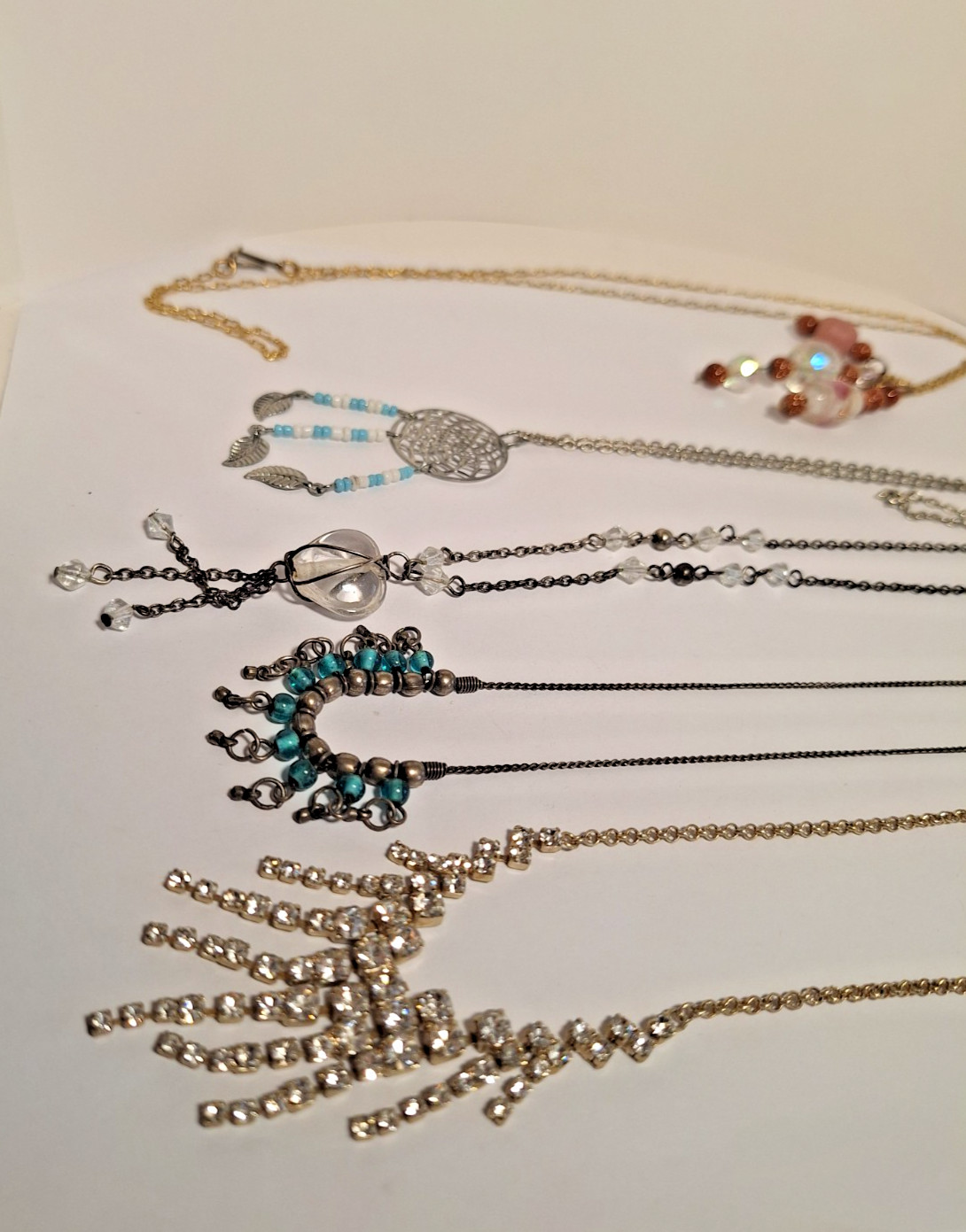 Lot of 5 Unbranded Wearable Fashion Jewelry Necklaces