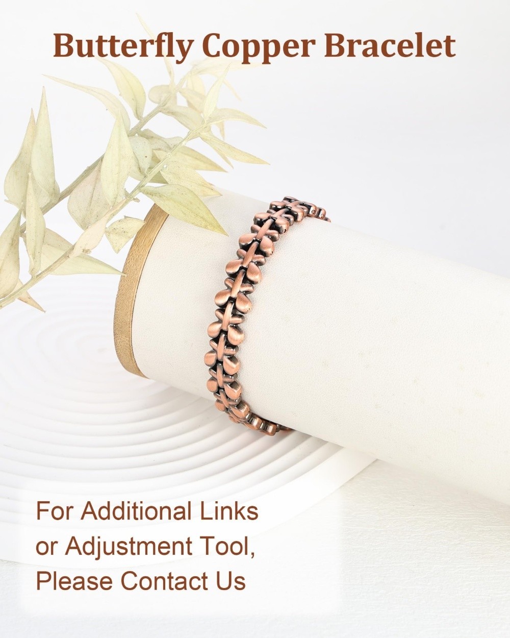 Pure Copper Magnetic Bracelet Strong Arthritis Therapy Gift for Women Handmade