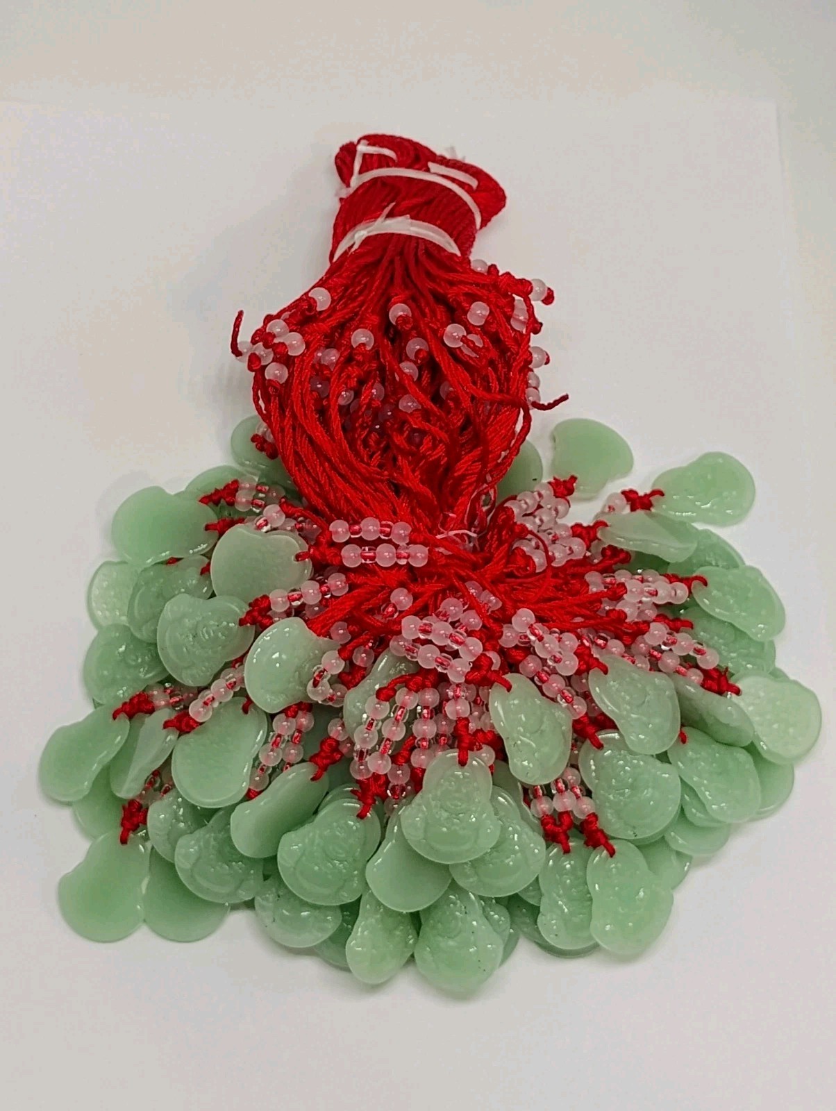 Reseller Lot Of 100 Green Jade Buddah Pendants 16″-28″ Adjustable Rope Necklace
