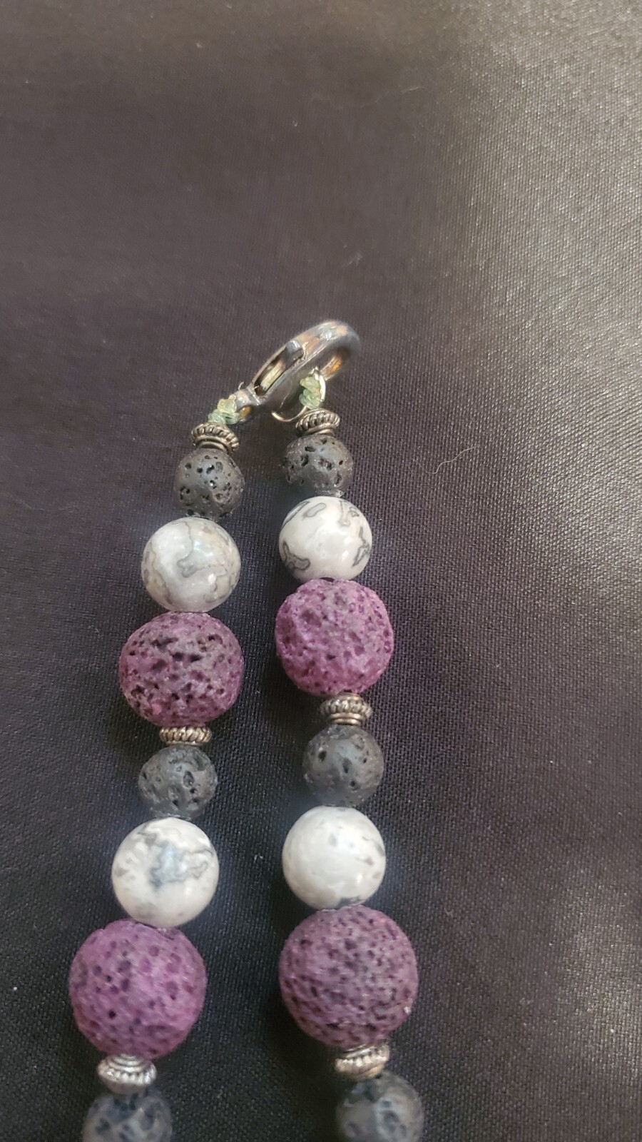 Handmade Womens Necklace Set Semi Precious Moon And Trees Pendant 20″ Total