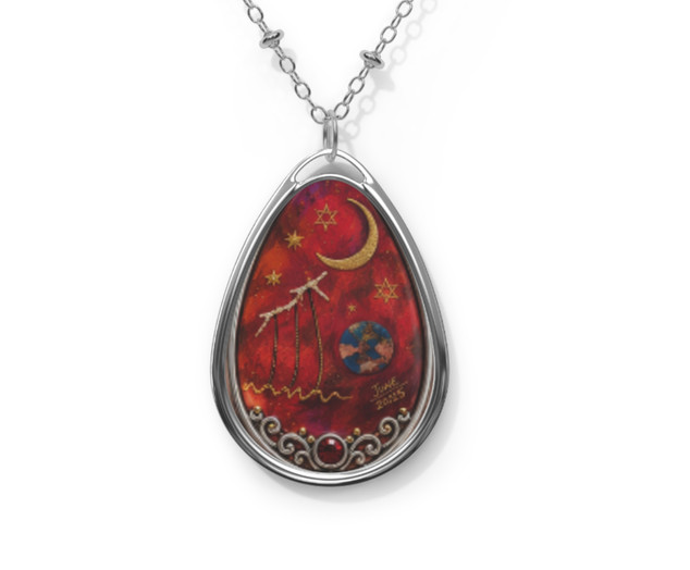 The Golden Thread of Hope™ Original Wearable Art Pendant By JJ Mammoth