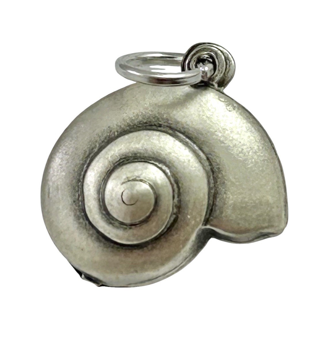 Shell Charm Seashell Pendant Nautical Beach Jewelry Silver Plated Nautilus Shell
