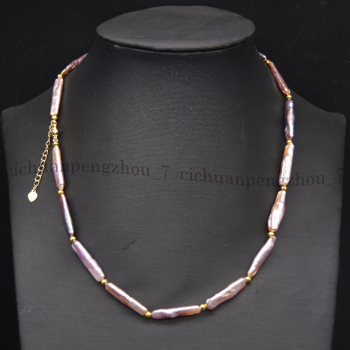 5x24mm Natural Freshwater Purple Rectangle Pearl Necklace Bracelet Earrings