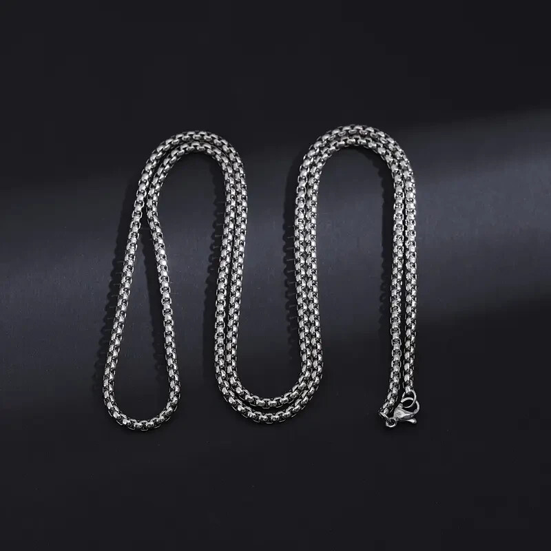 AAA+ Brass Initial Alphabet CZ Pendant & 24″ Rolo Stainless Stee Chain Necklace