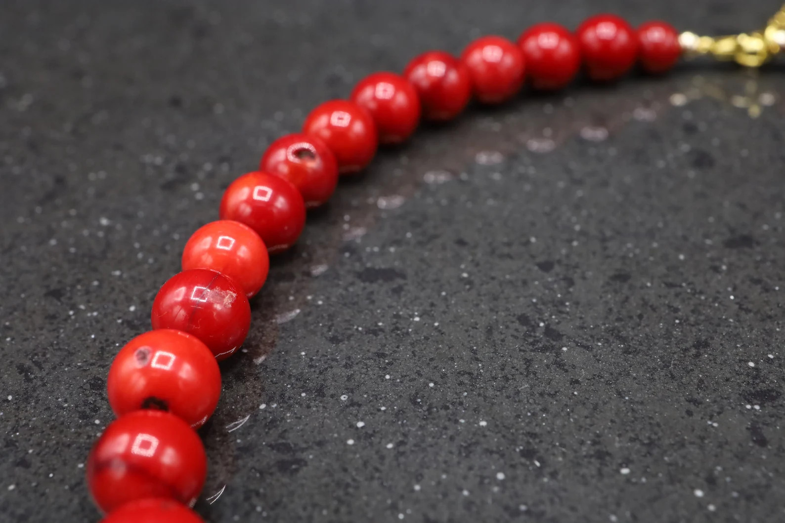 8mm Red Coral Necklace, Coral Choker, Natural Coral Necklace
