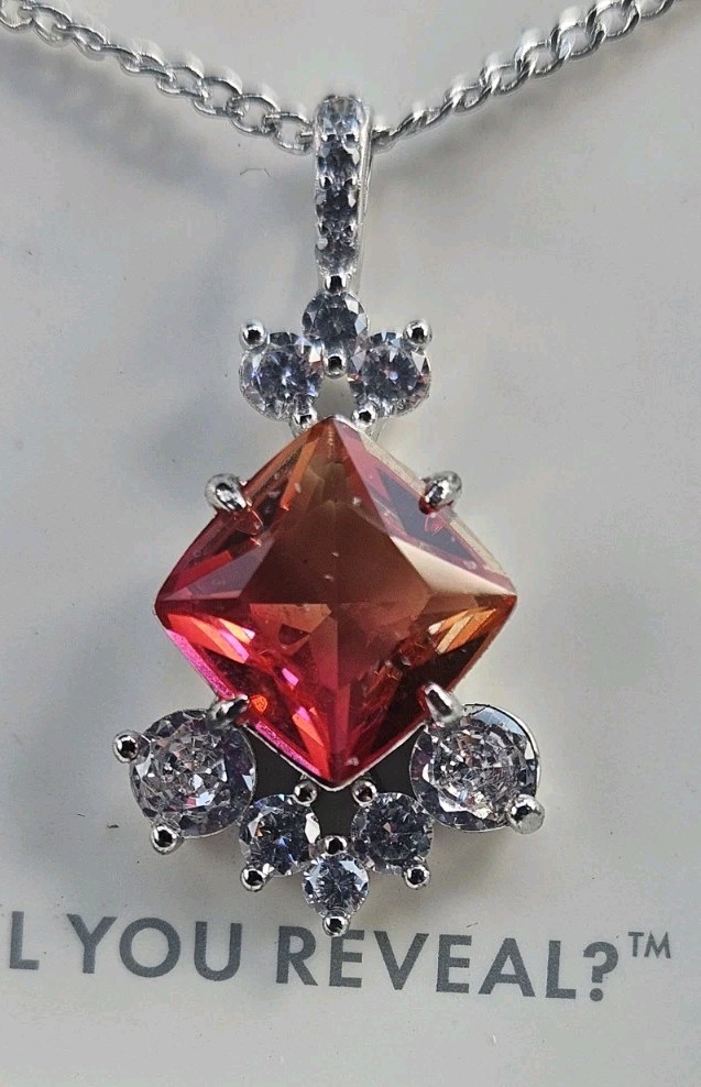 BP NECKLACE RBP2997 The Sterling Club LC Pink Bi Color Tourmaline On Silver