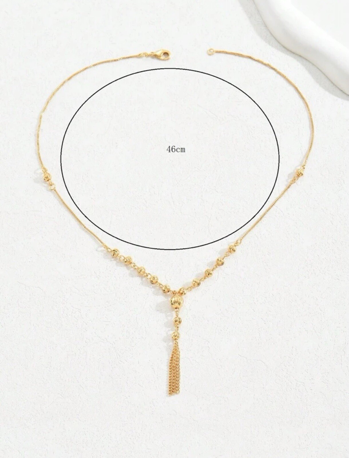 24k Dubai Gold Plated Beaded Chain Necklace Jewellery Gift Set *UK SELLER