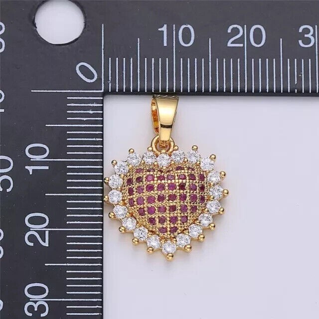 2Ct Round Simulated Pink Ruby Women’s Cluster Pendant In 14K Yellow Gold Plated